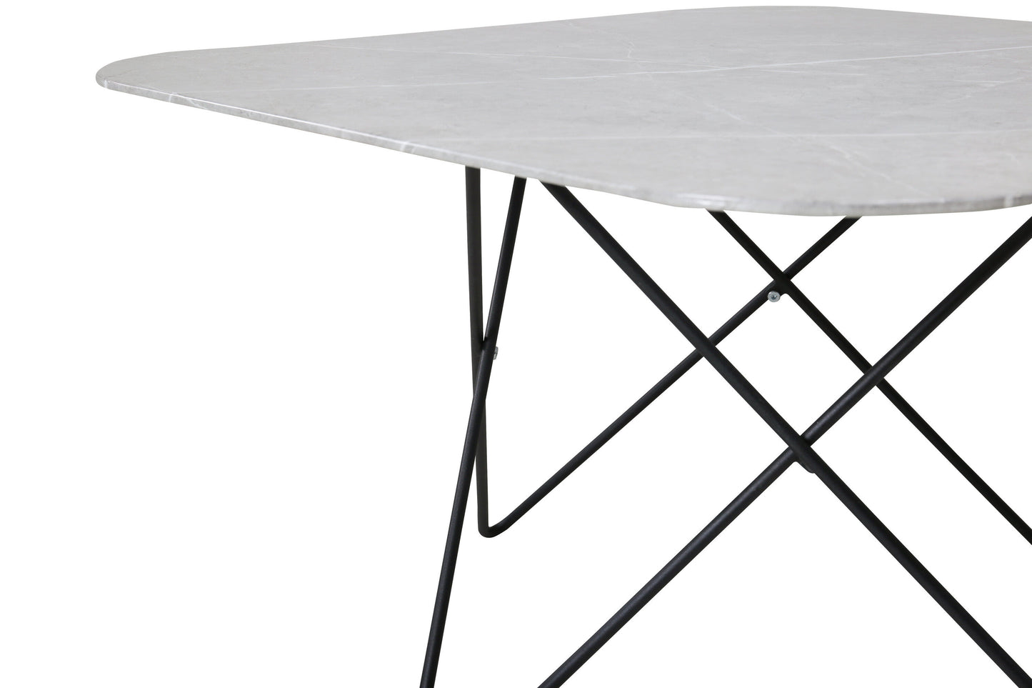 Tristar Couchtisch aus Metall und Glas in Grau