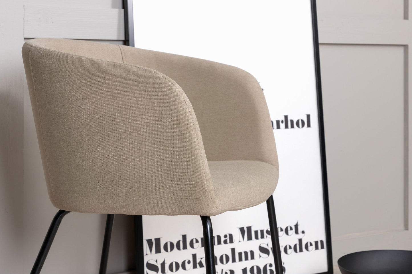 Berit Esstimmerstuhl, Beige Leinenoptik