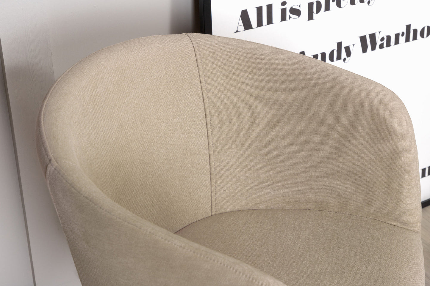 Berit Esstimmerstuhl, Beige Leinenoptik