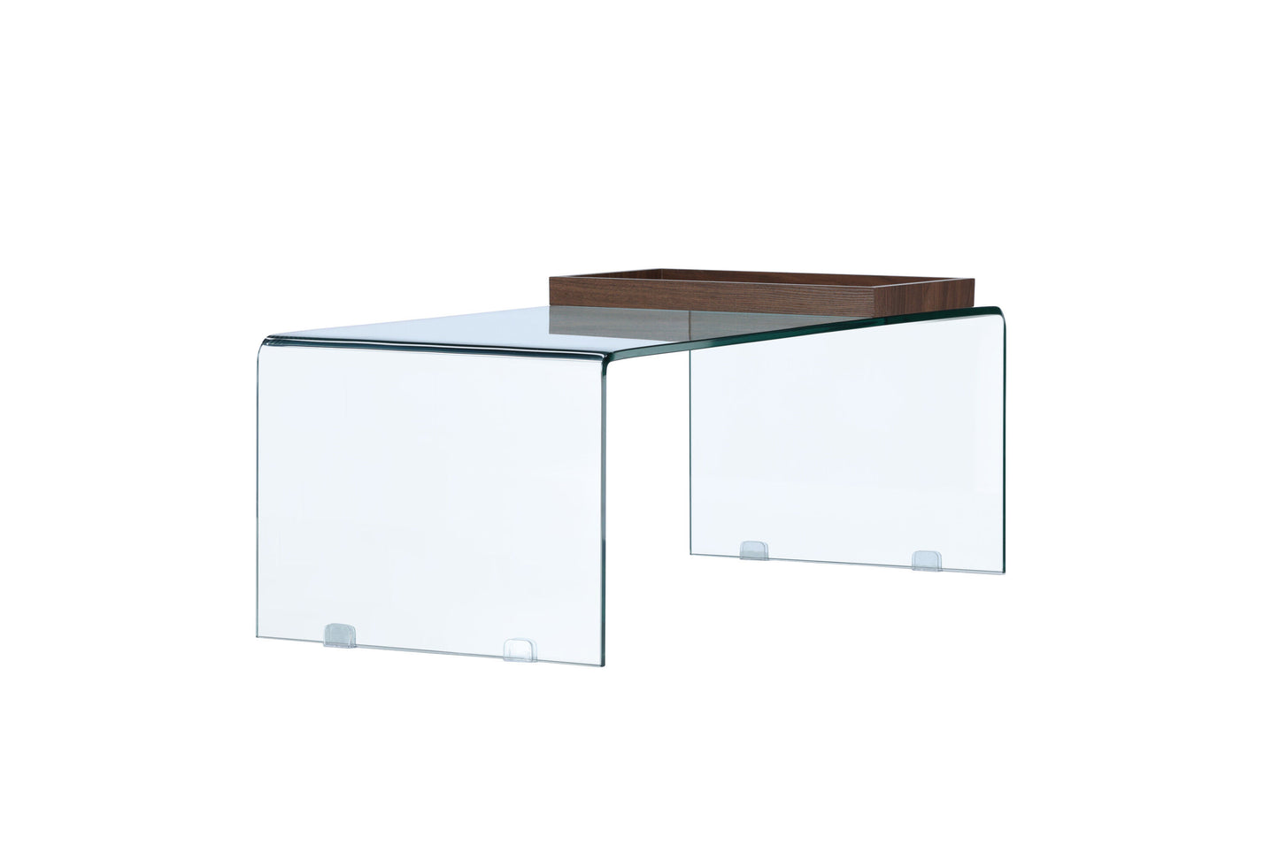 Telemark Couchtisch aus Glas mit Tablett