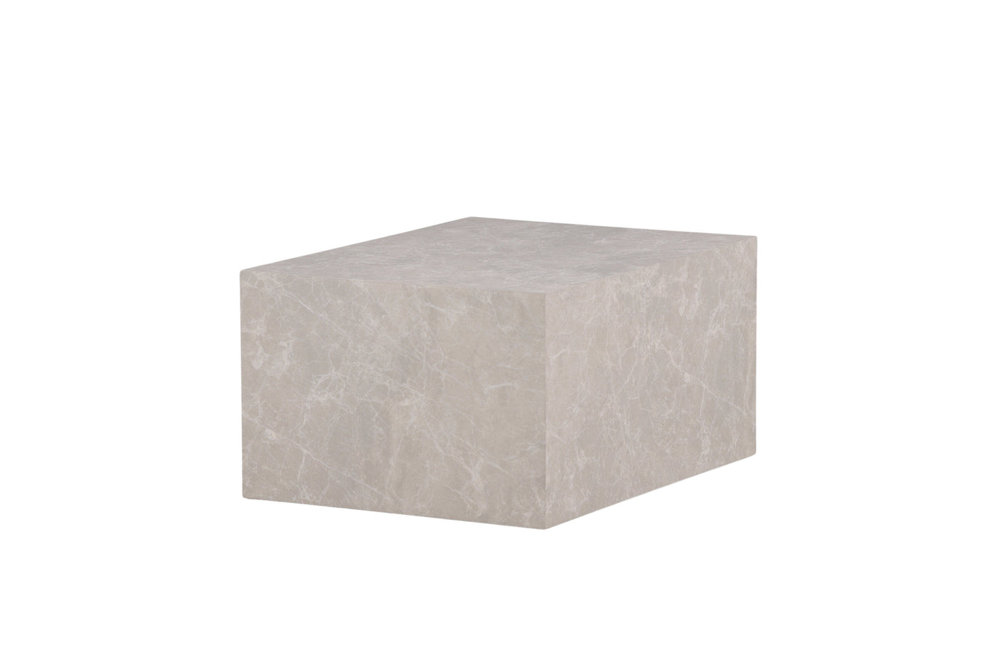 Couchtisch York in beiger Marmoroptik, MDF, 80x60x40cm