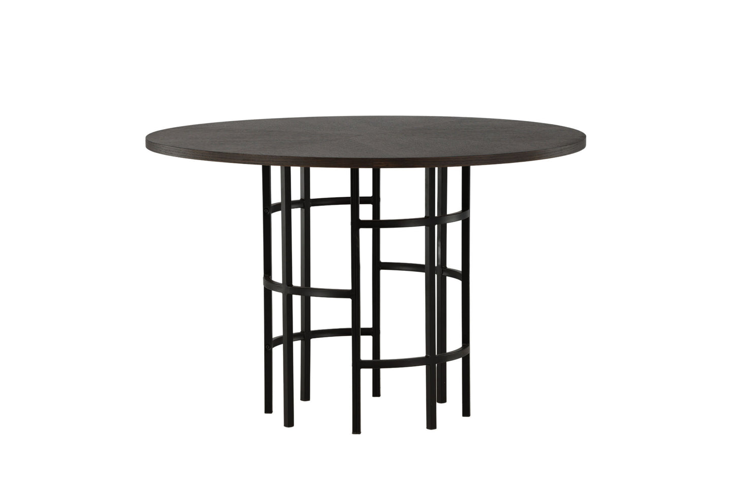 Copenhagen Esstisch in Dunkelbraun/Schwarz, Ø115cm