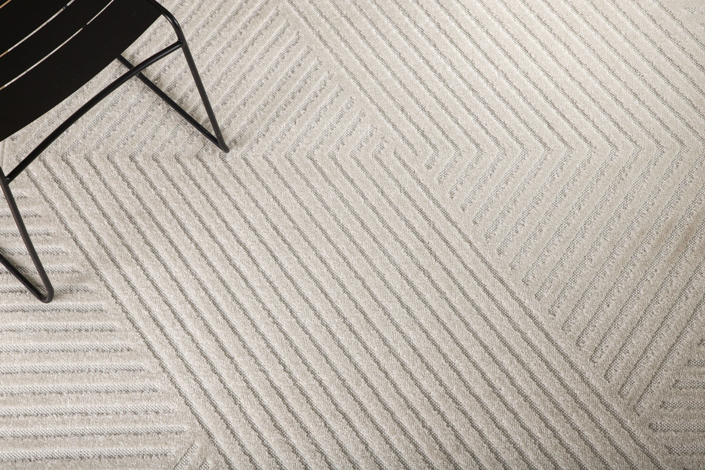 Aron Solar Teppich, Weiß/Creme, 340x240cm