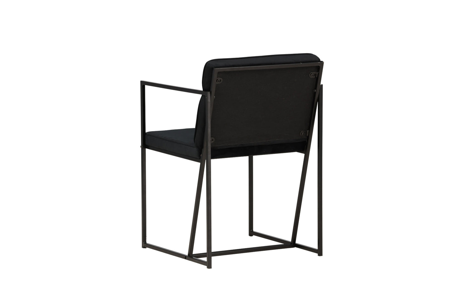 2er-Set Esszimmerstühle Richmond, Schwarze Samt-Optik
