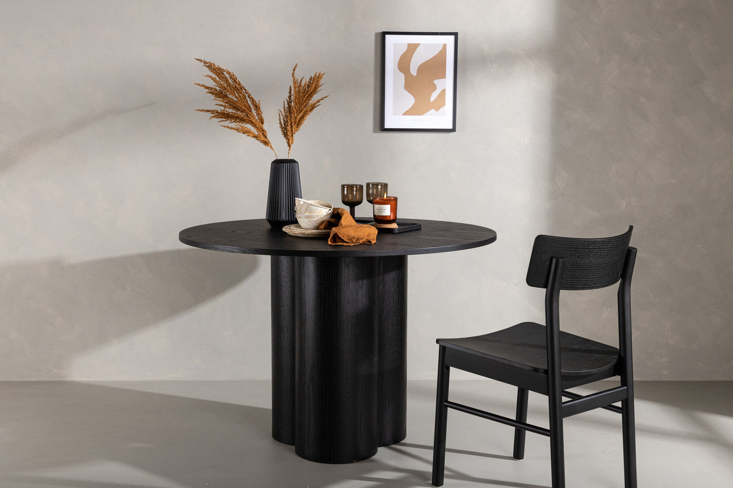 Esstisch Olivia in Schwarz, Ø 110cm
