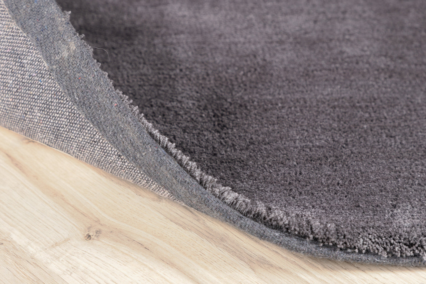 Undra Teppich Rund, Anthrazit, Ø200cm