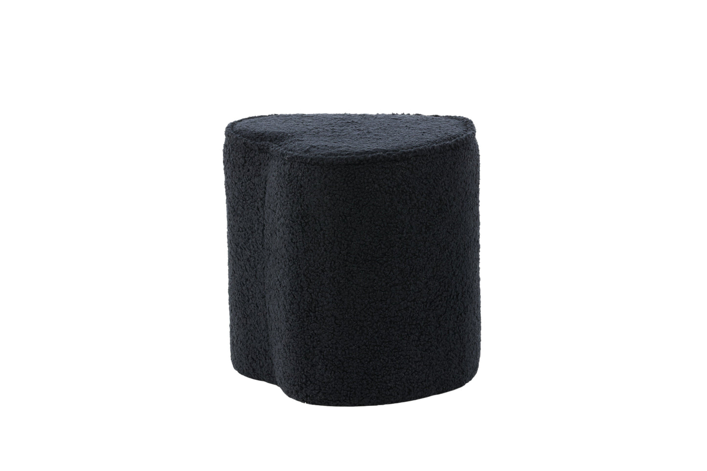 Heart Kids Pouf, Schwarz, Teddypolyester