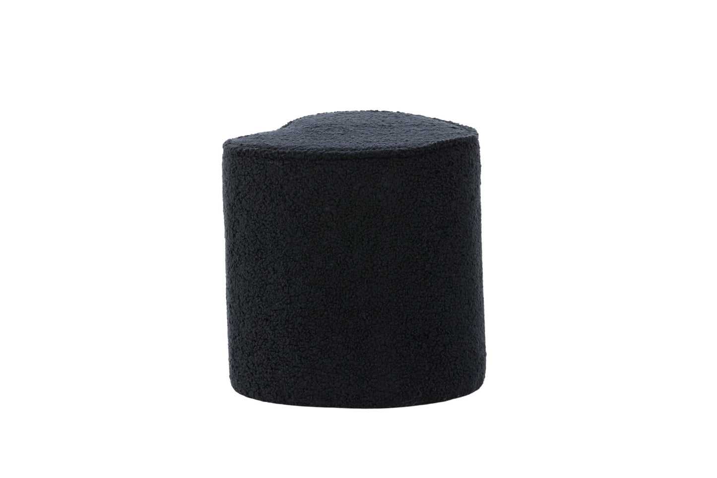 Heart Kids Pouf, Schwarz, Teddypolyester