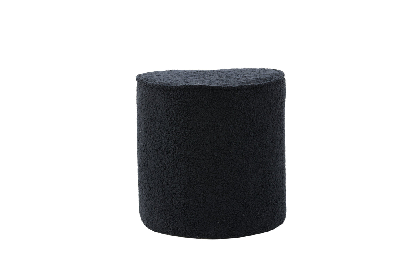 Heart Kids Pouf, Schwarz, Teddypolyester