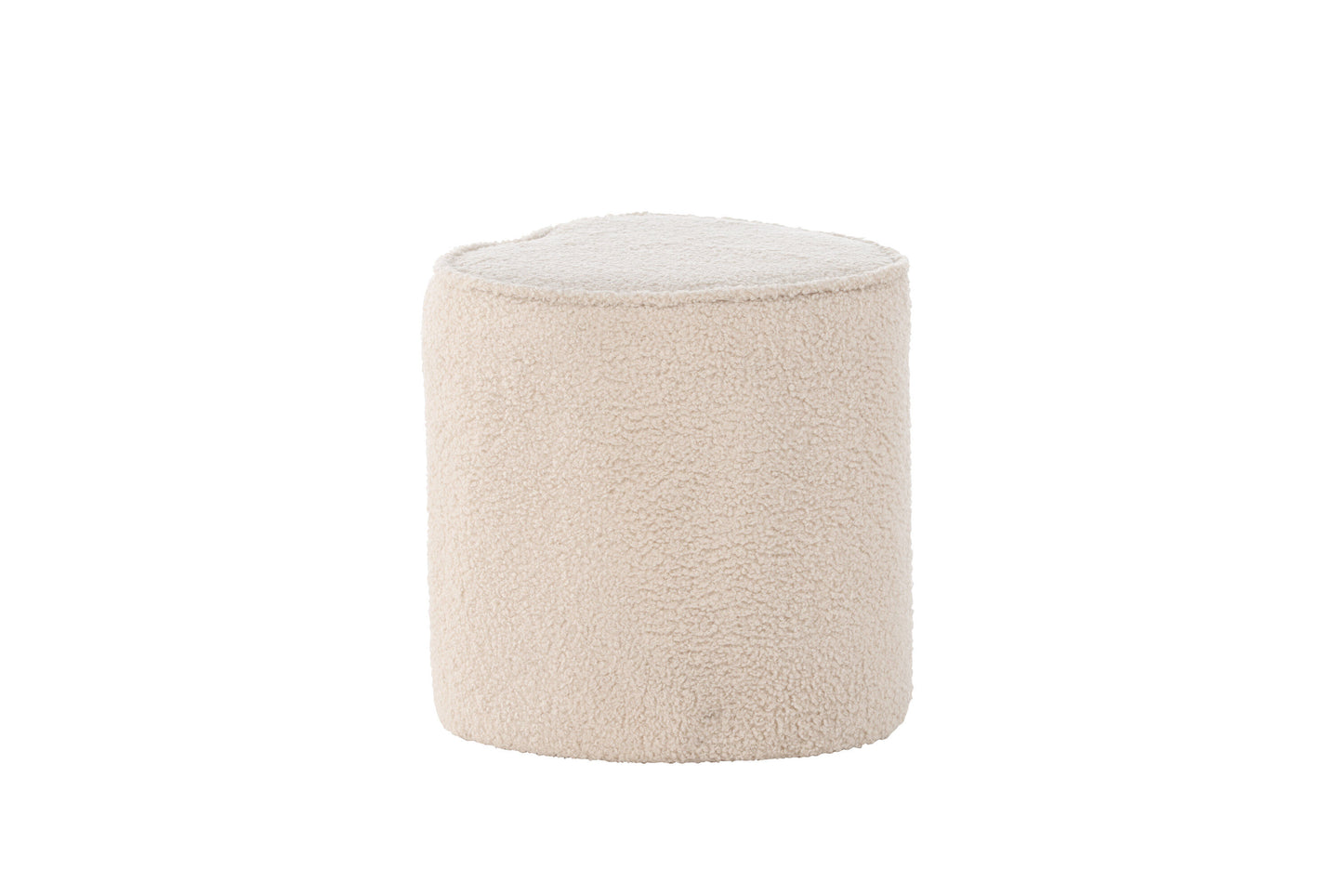 Heart Kids Pouf, Beige, Teddypolyester