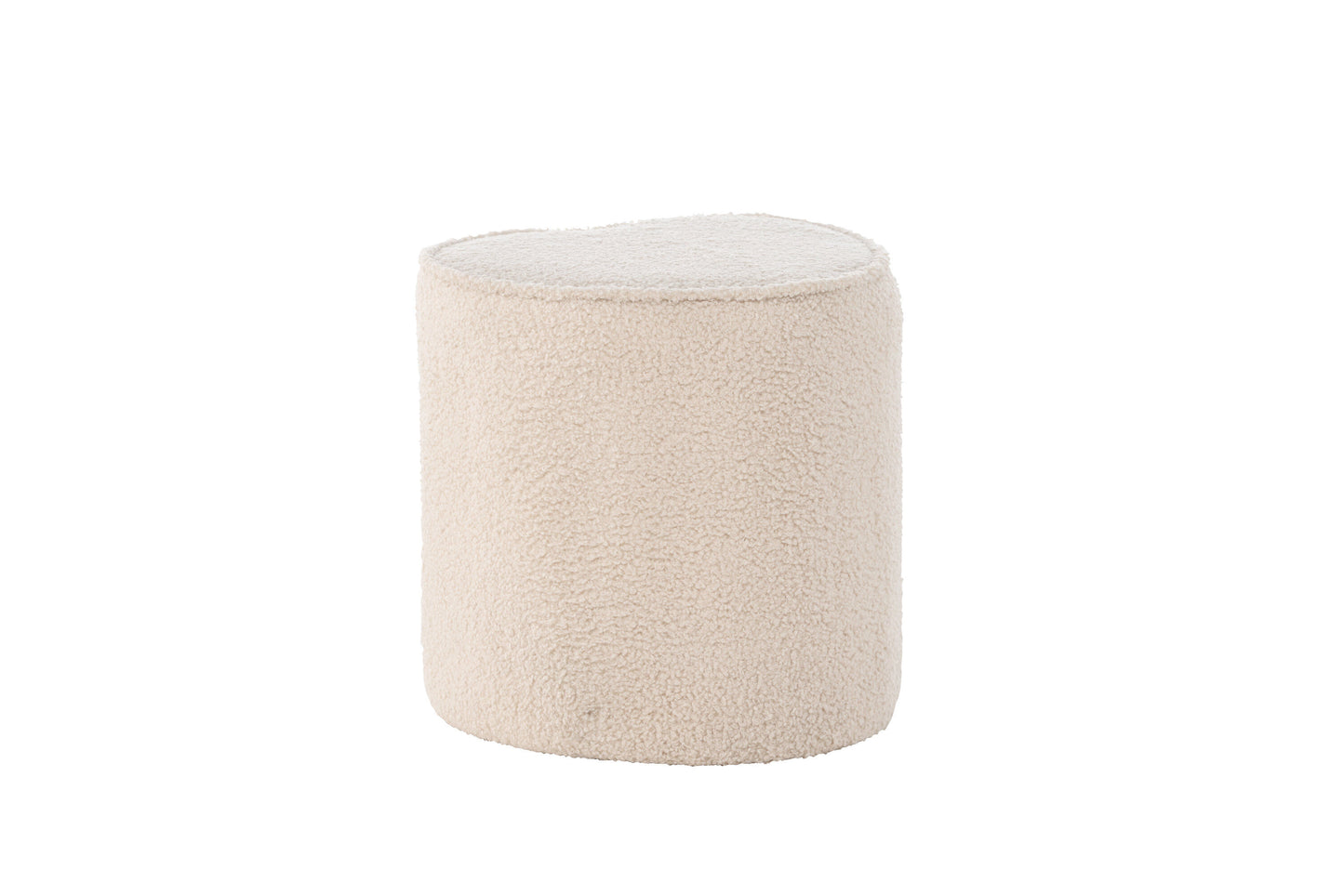 Heart Kids Pouf, Beige, Teddypolyester