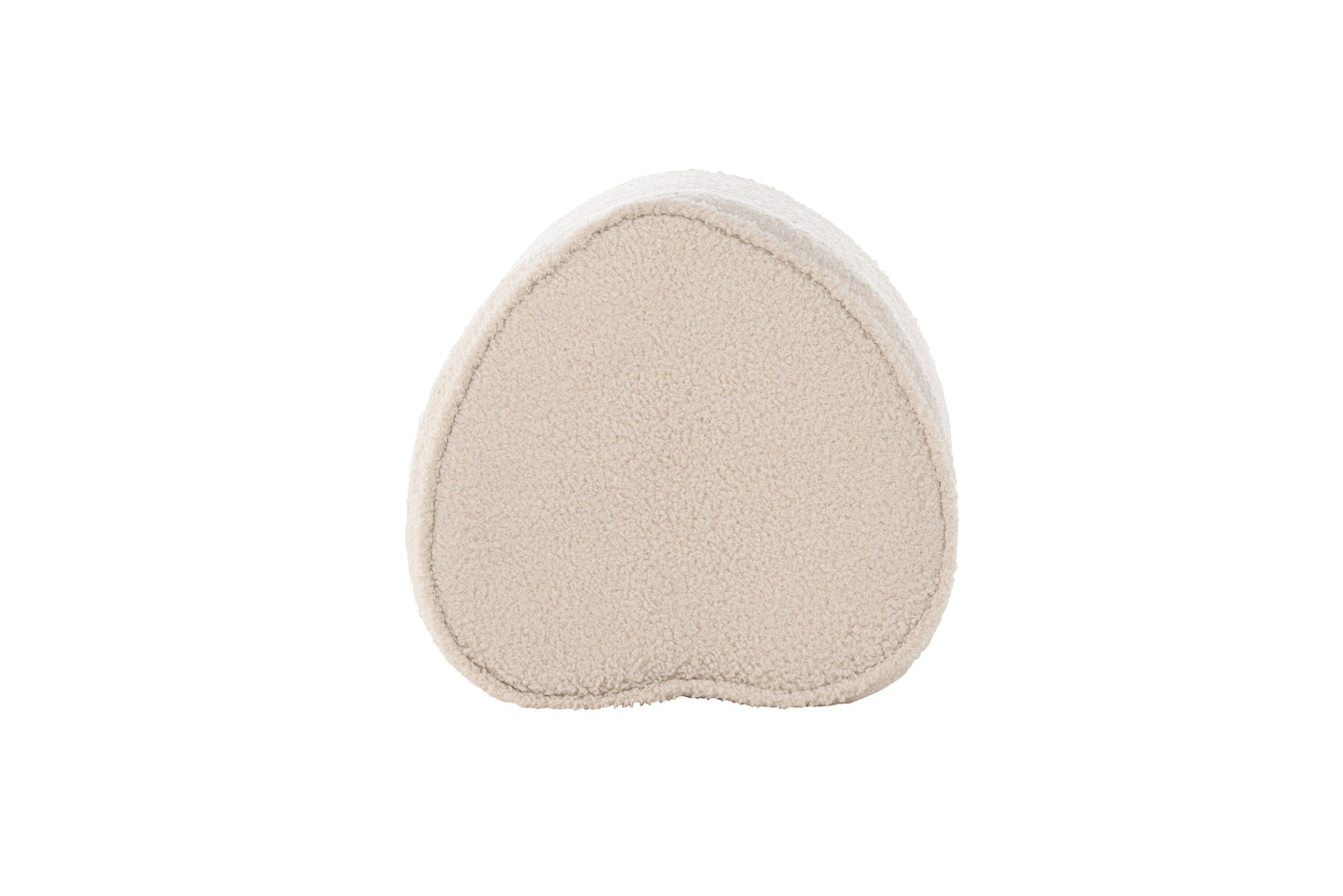 Heart Kids Pouf, Beige, Teddypolyester