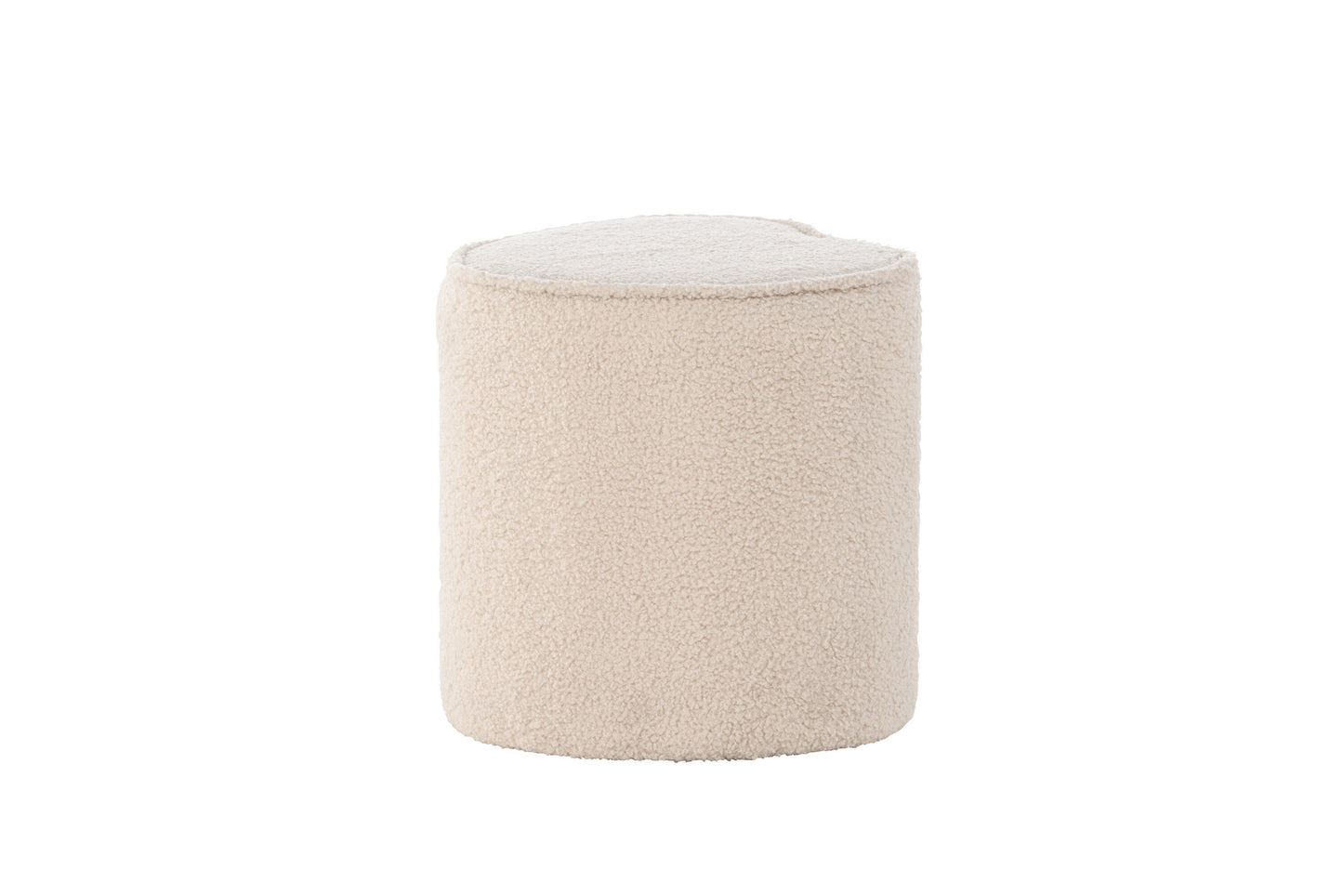 Heart Kids Pouf, Beige, Teddypolyester