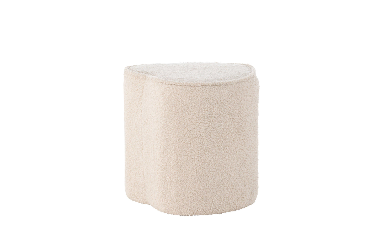 Heart Kids Pouf, Beige, Teddypolyester