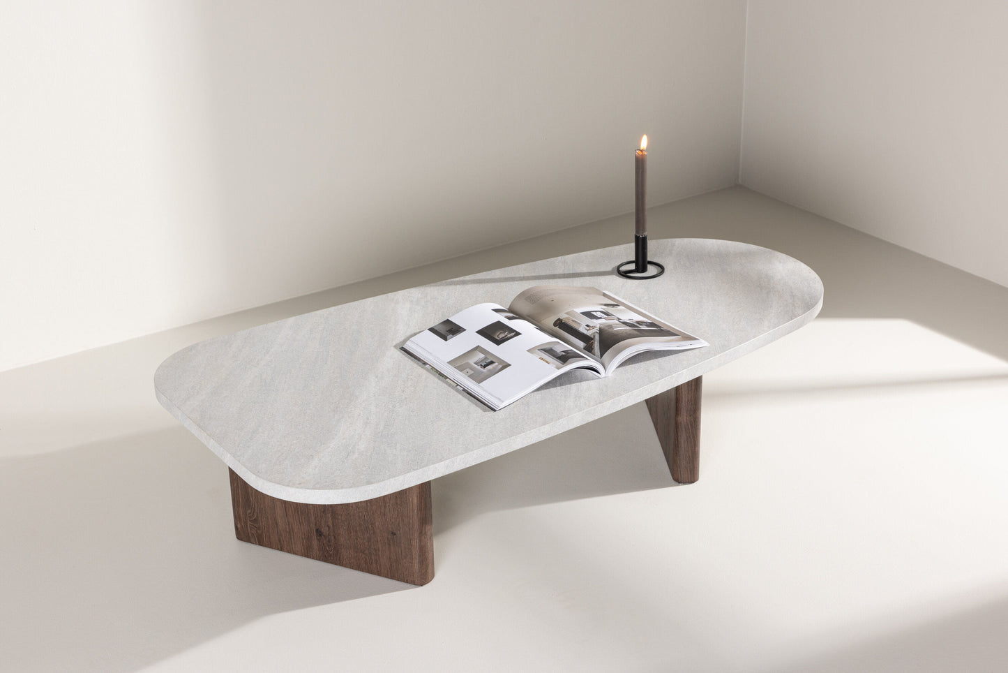 Grönvik Couchtisch aus MDF in Weiß/Braun