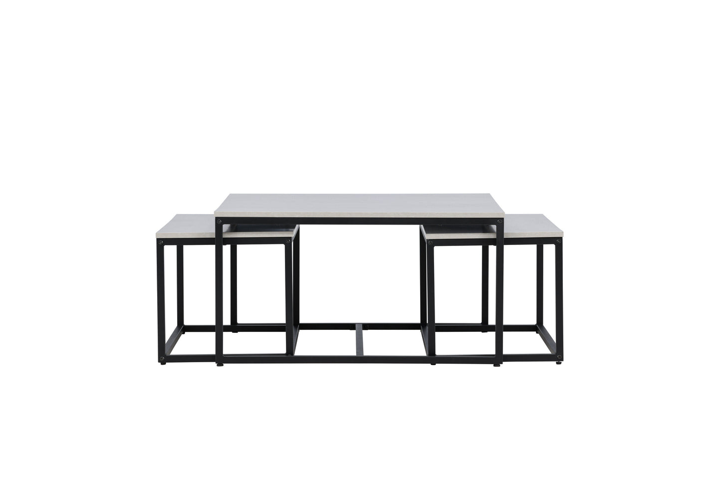Solna Couchtisch 3er Set auf MDF/Stahl in Steinoptik