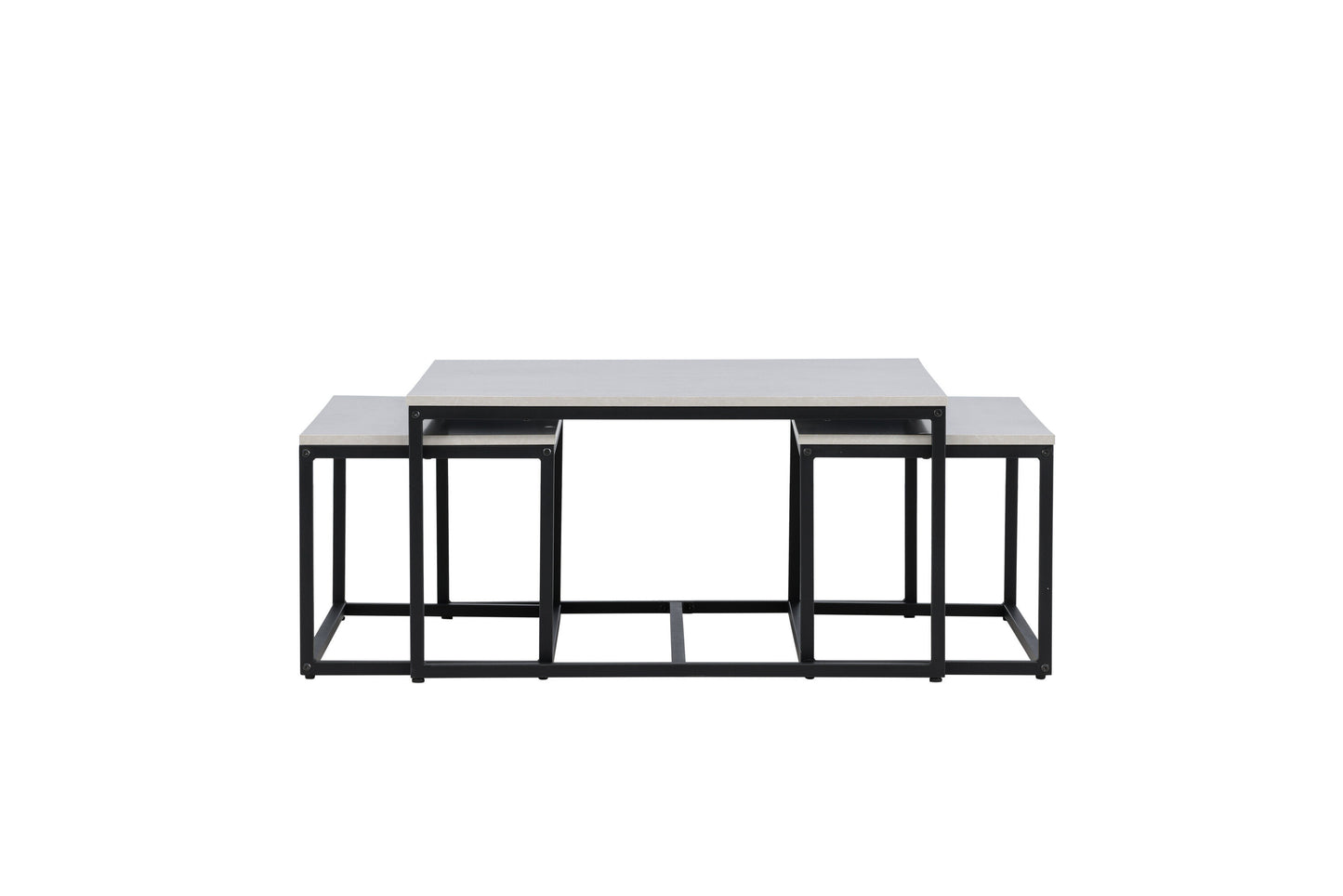 Solna Couchtisch 3er Set auf MDF/Stahl in Steinoptik