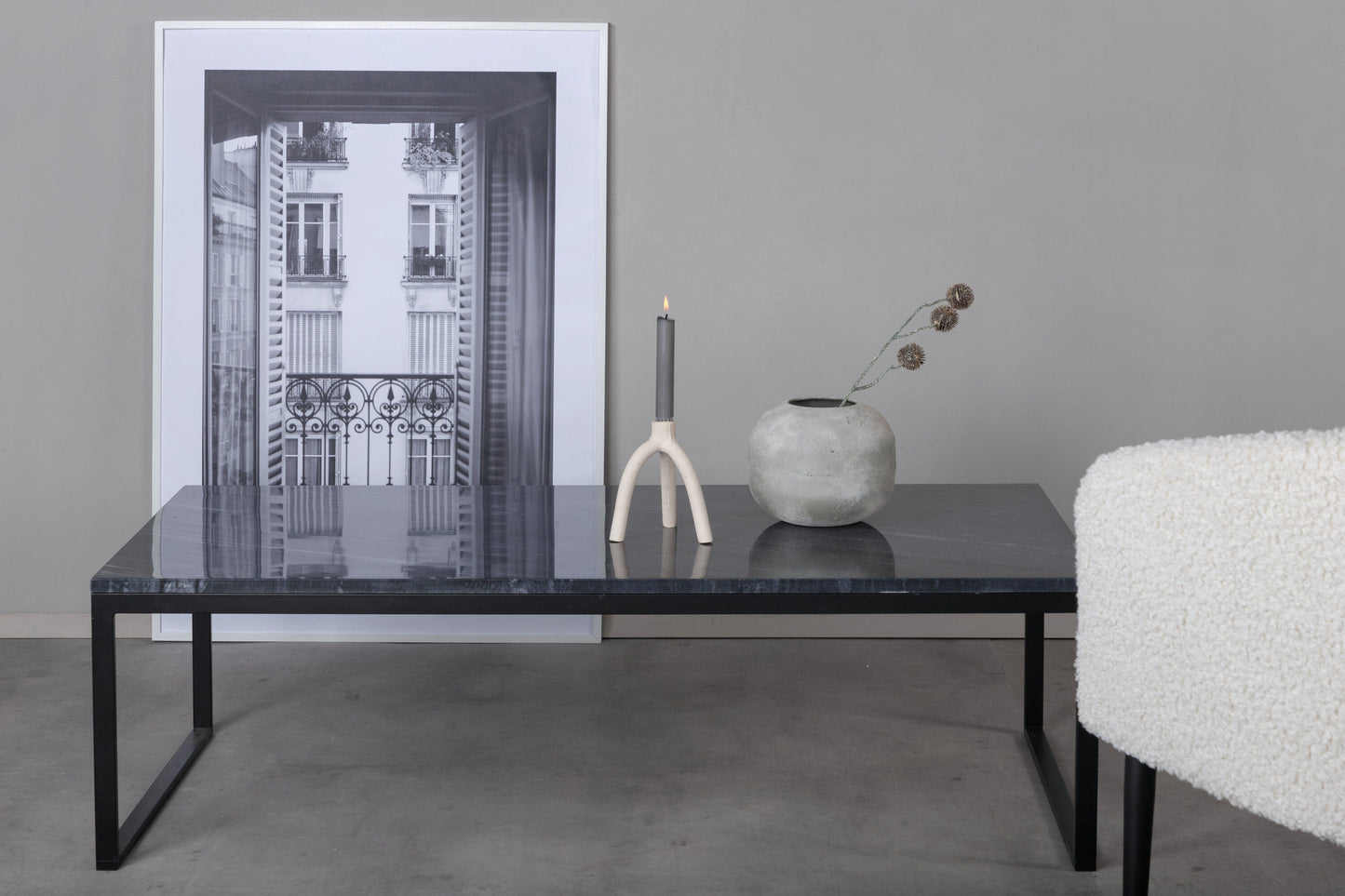 Estelle Couchtisch aus Marmor in Schwarz