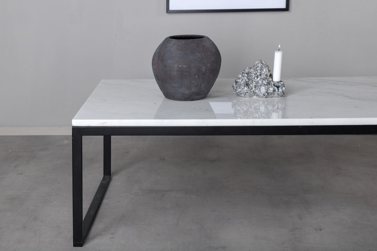 Estelle Couchtisch aus Marmor in Weiß/Schwarz