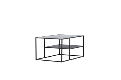 Campinas Sofatisch aus Stahl und Glas in Schwarz