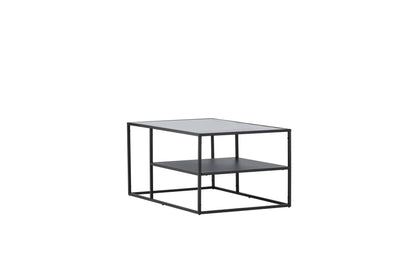 Campinas Sofatisch aus Stahl und Glas in Schwarz
