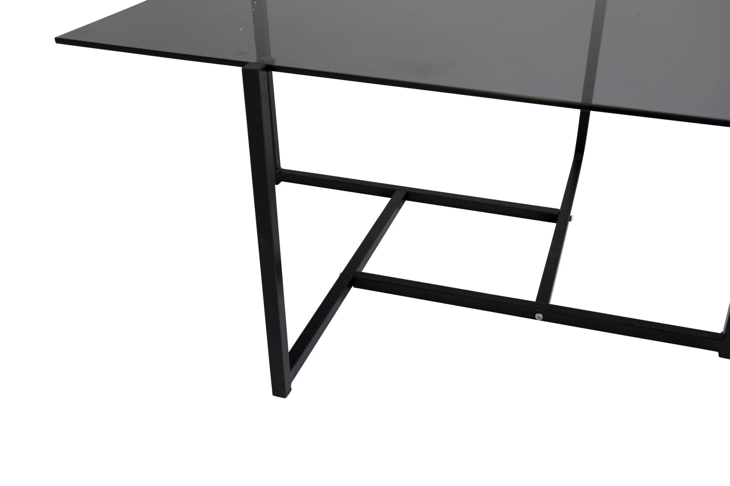 Hybrid Couchtisch aus Glas/Metall in Schwarz