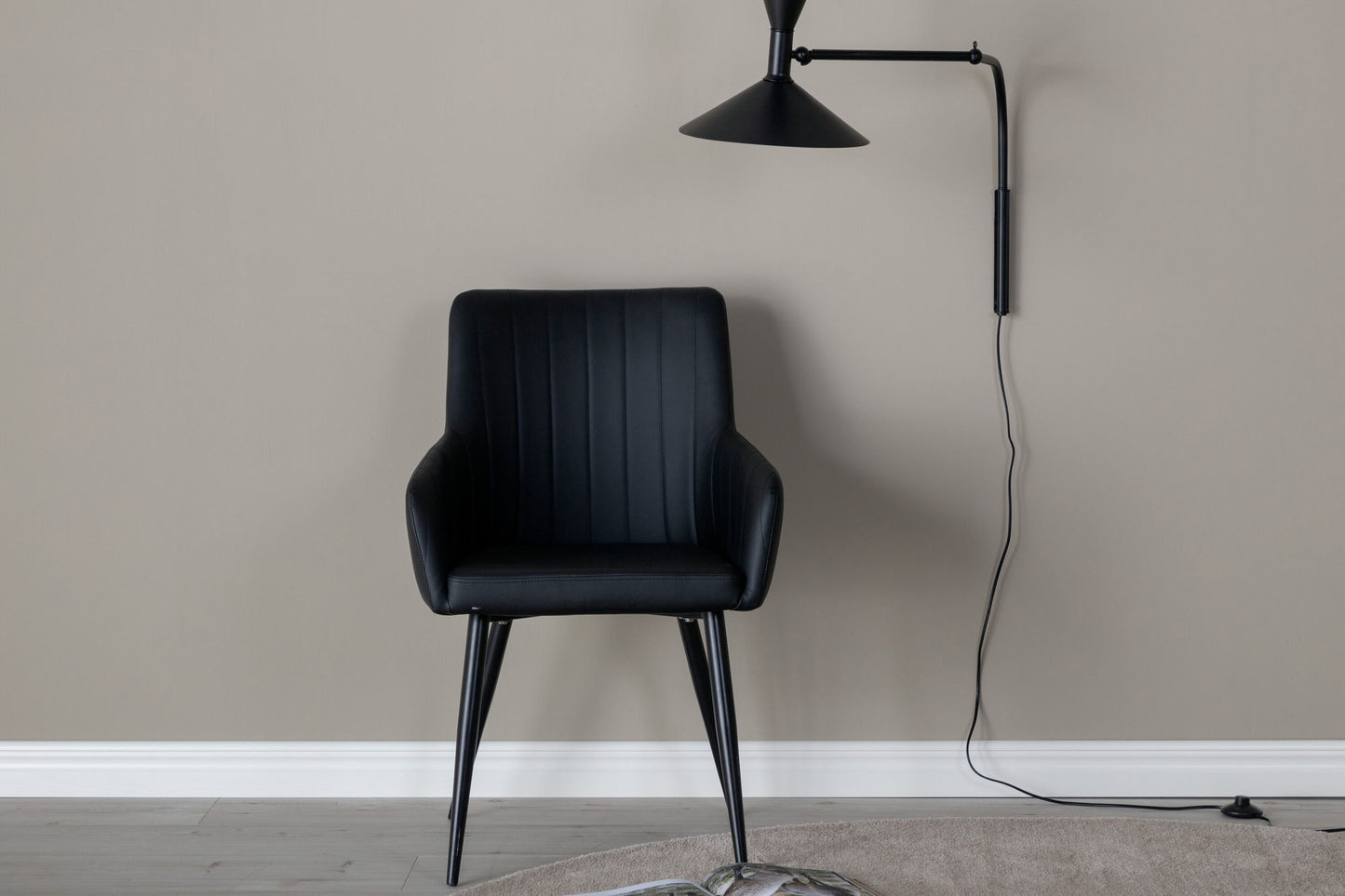 Comfort Esszimmerstühle, 2er Set, Schwarz