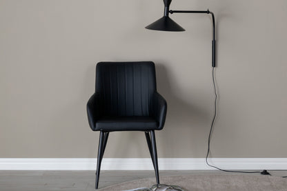 Comfort Esszimmerstühle, 2er Set, Schwarz