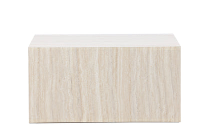 York Couchtisch in Travertin-Optik aus MDF
