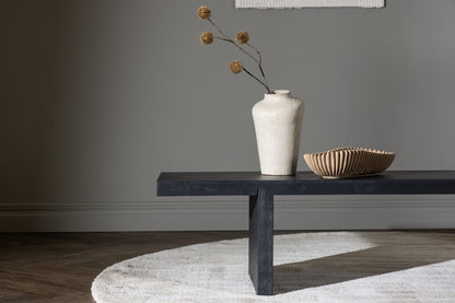 Yakunik Couchtisch aus Gummibaumholz/MDF in Schwarz