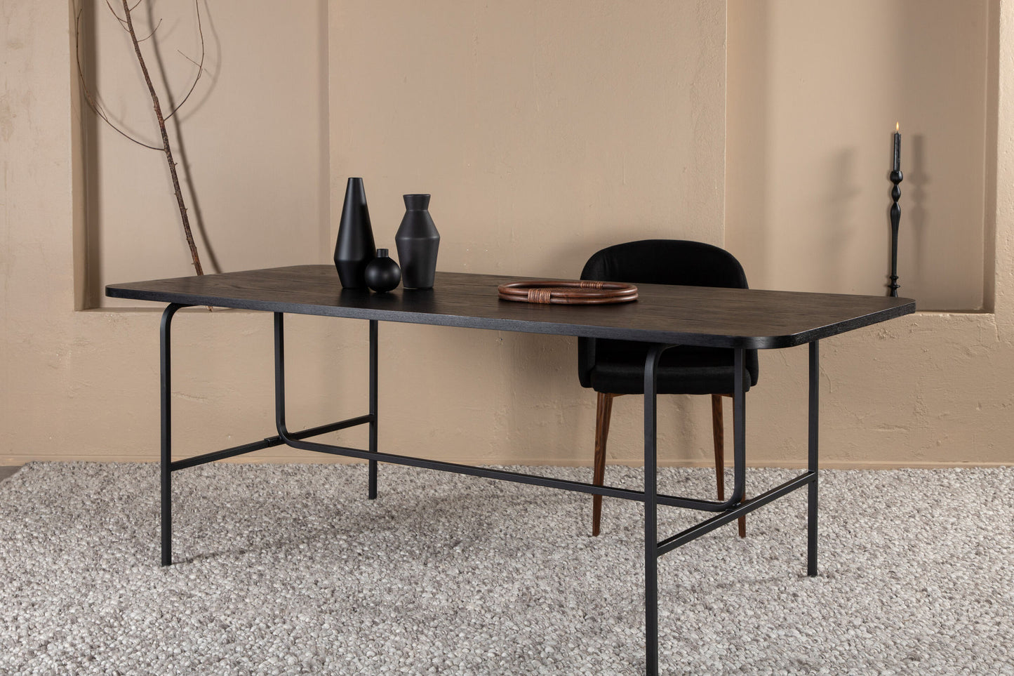 Uno Esstisch in Schwarz, 200cm