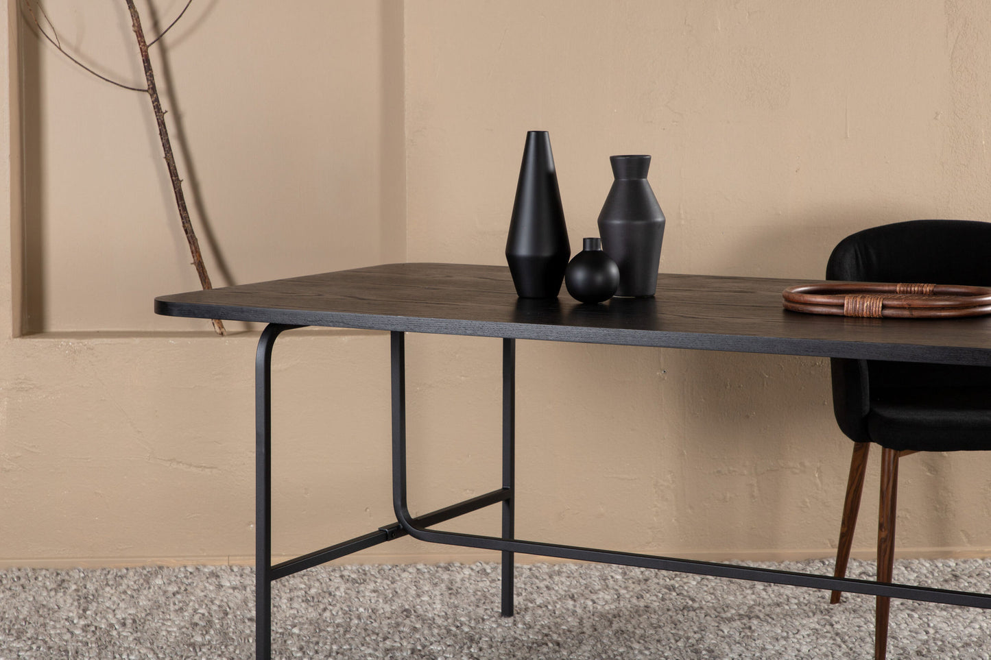 Uno Esstisch in Schwarz, 200cm