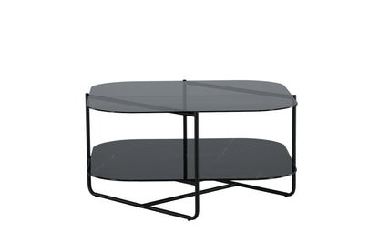 un-line Sofatisch aus Glas in Schwarz