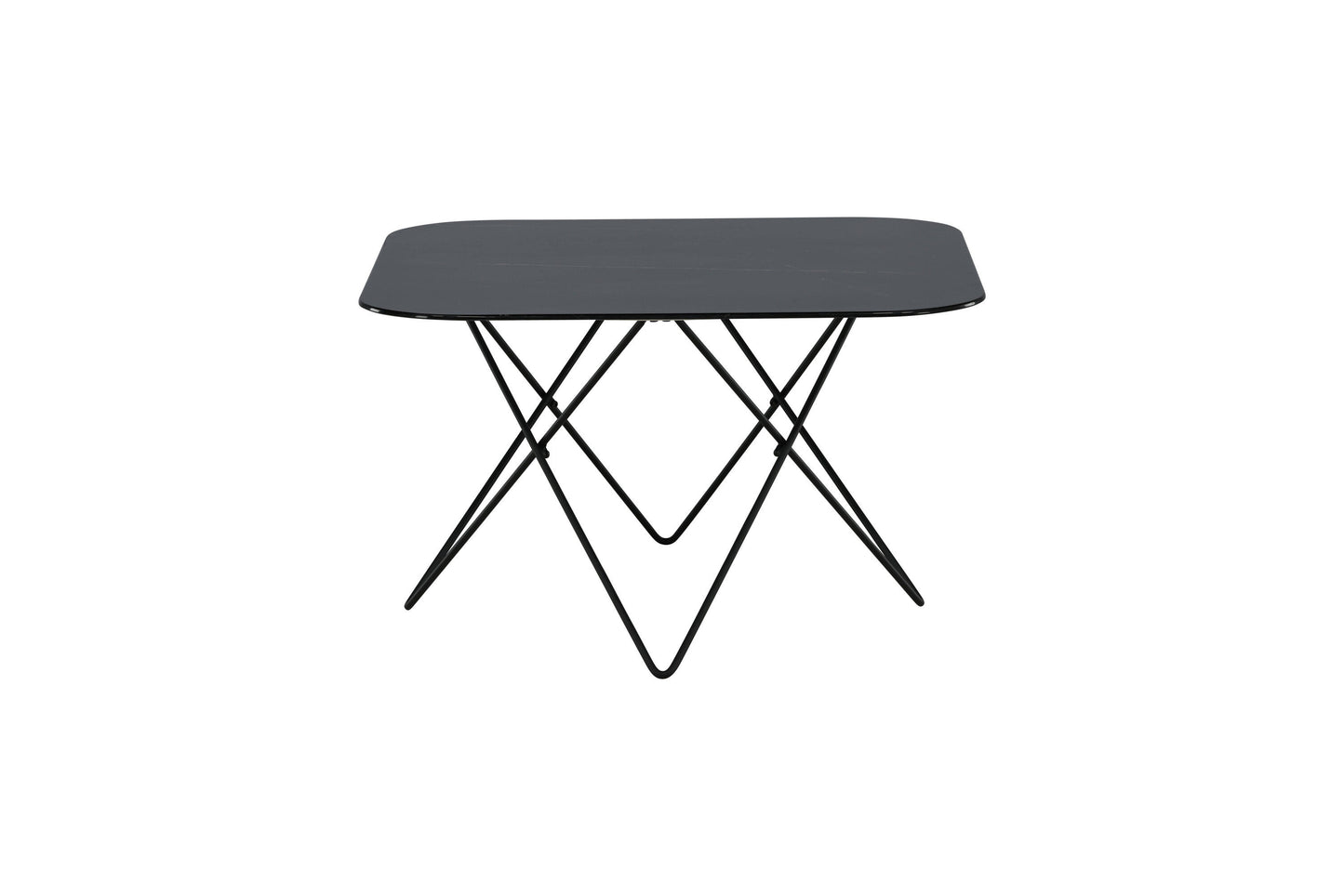 Tristar Couchtisch aus Metall und Glas in Schwarz