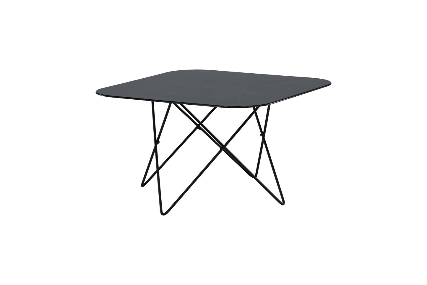 Tristar Couchtisch aus Metall und Glas in Schwarz