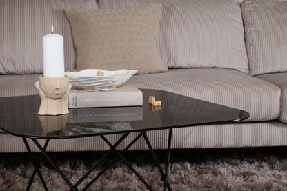 Tristar Couchtisch aus Metall und Glas in Schwarz