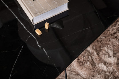 Tristar Couchtisch aus Metall und Glas in Schwarz