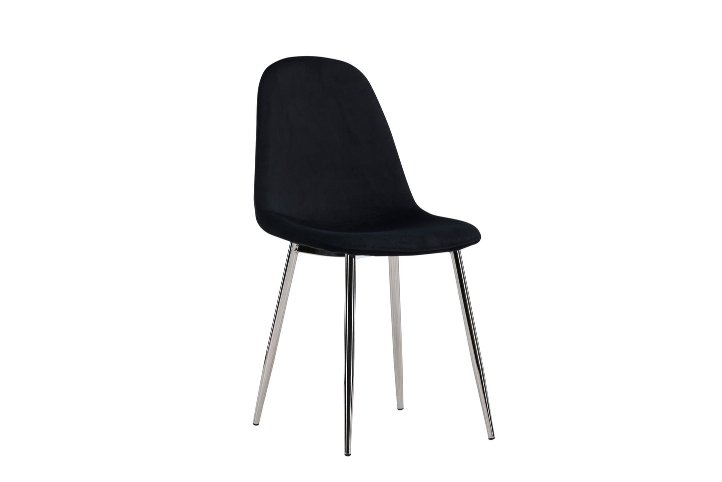 Polar Esszimmerstühle, 2er Set, schwarze Samtoptik