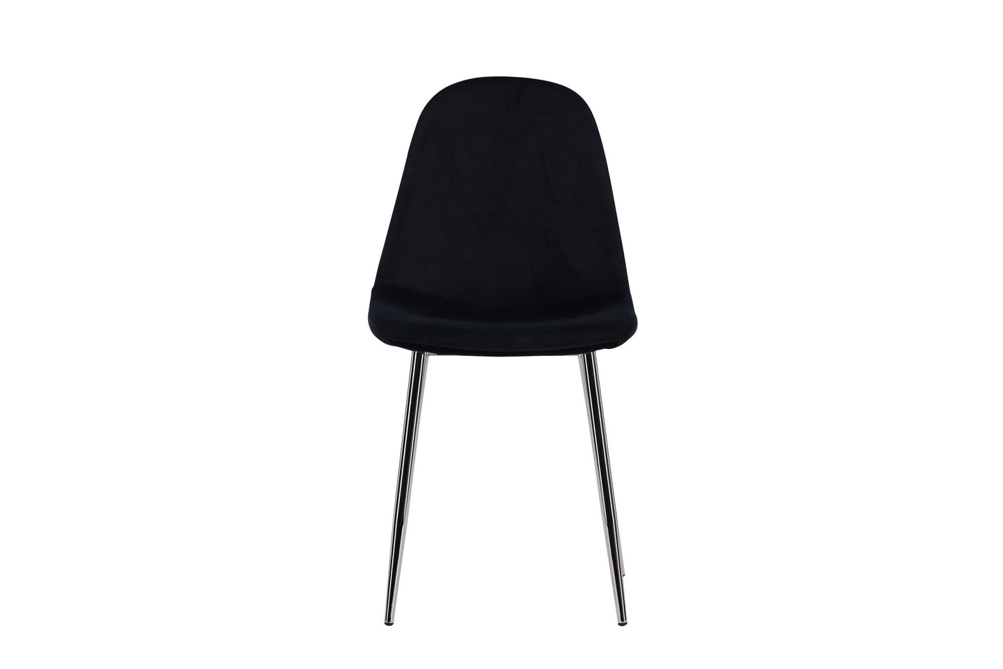 Polar Esszimmerstühle, 2er Set, schwarze Samtoptik