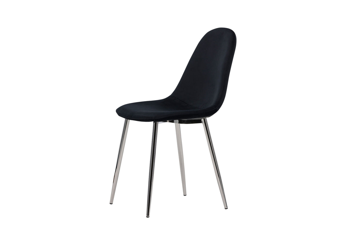 Polar Esszimmerstühle, 2er Set, schwarze Samtoptik
