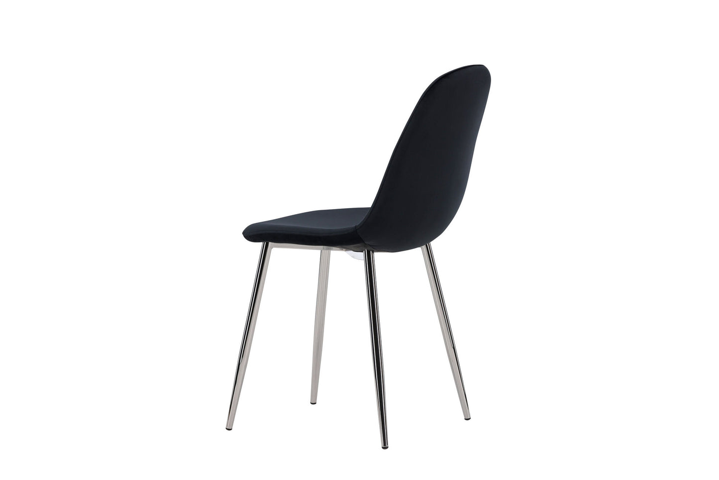 Polar Esszimmerstühle, 2er Set, schwarze Samtoptik