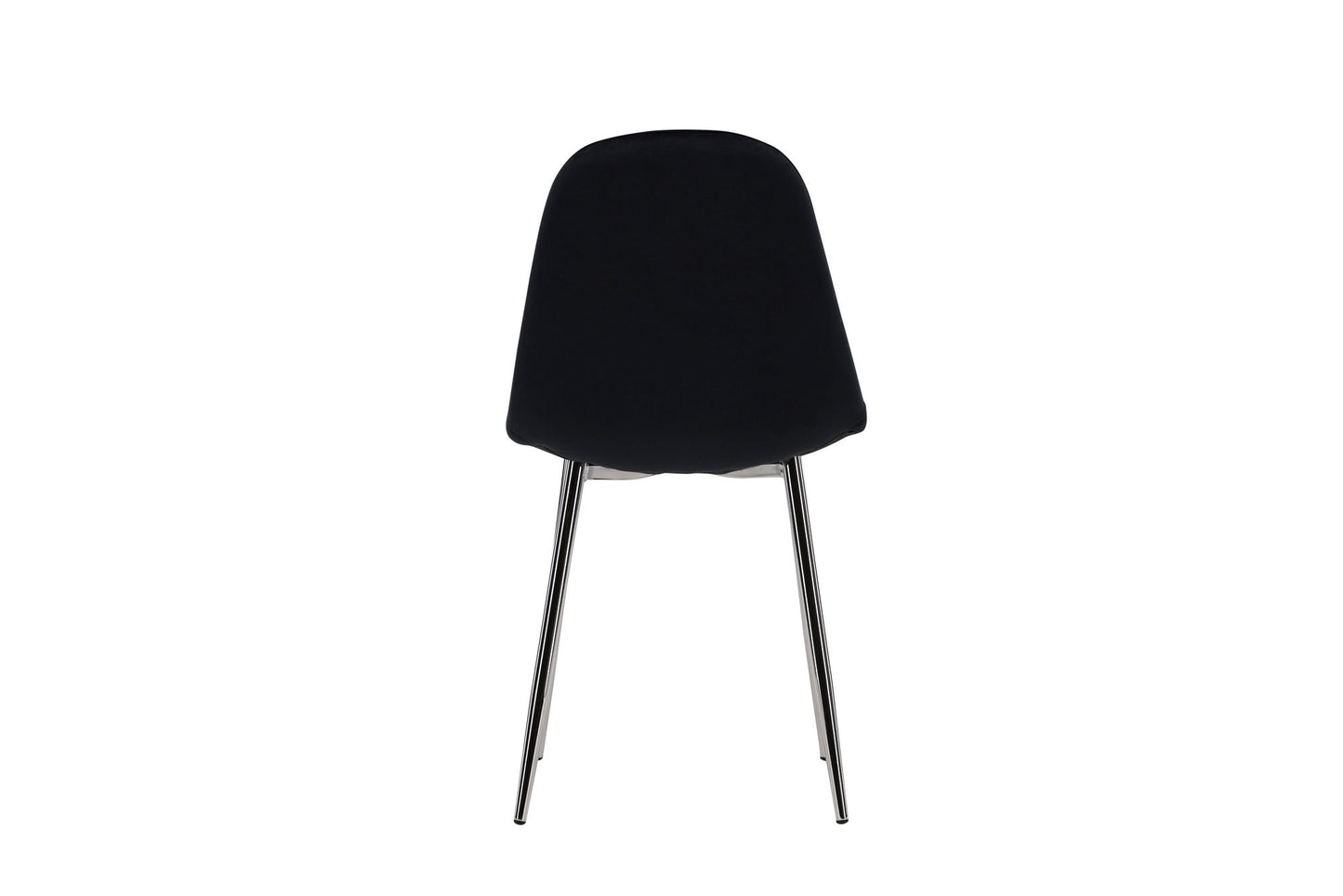 Polar Esszimmerstühle, 2er Set, schwarze Samtoptik