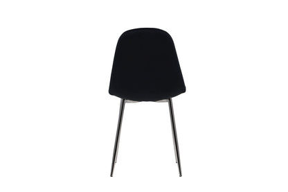 Polar Esszimmerstühle, 2er Set, schwarze Samtoptik