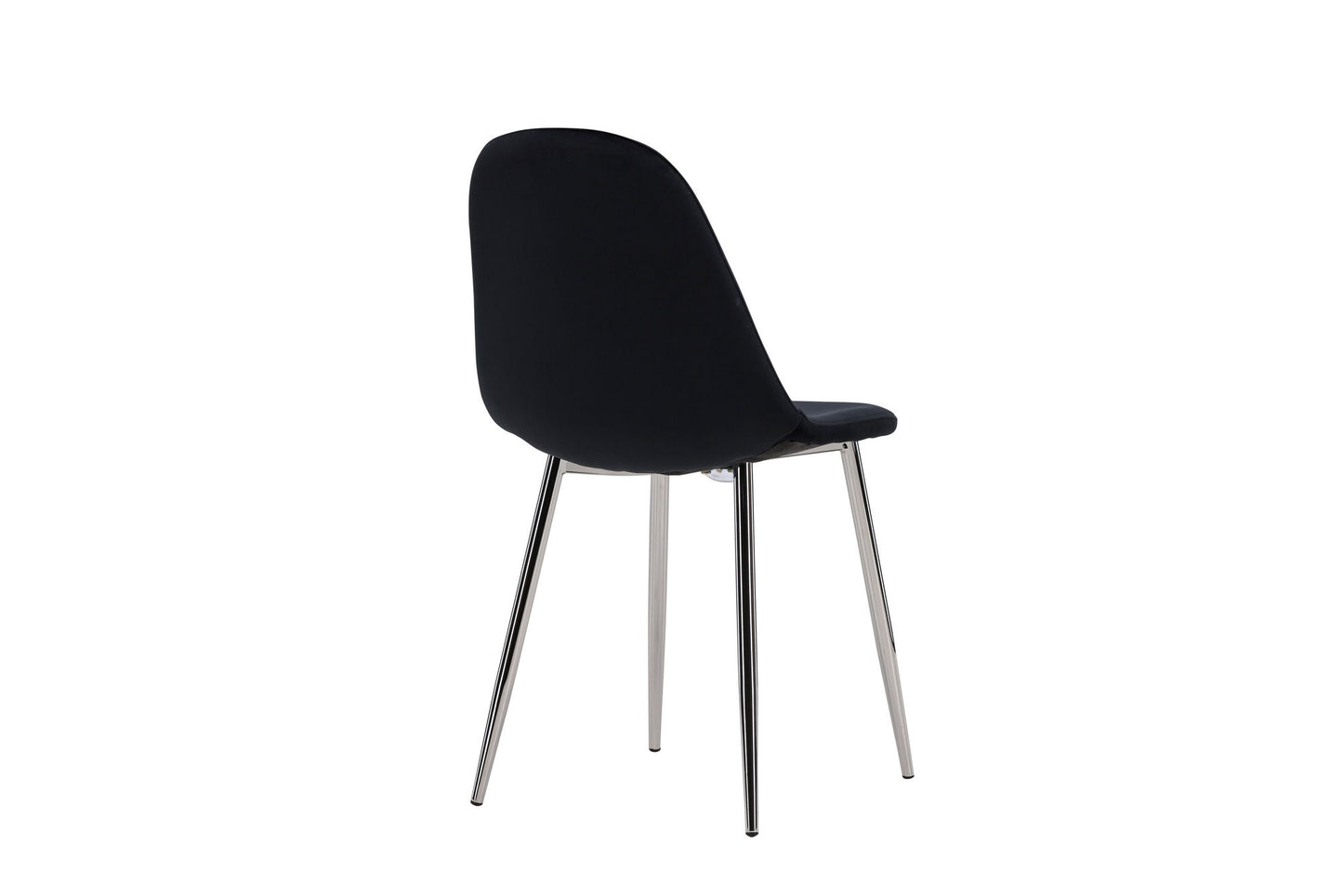 Polar Esszimmerstühle, 2er Set, schwarze Samtoptik