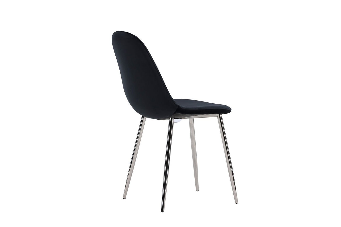 Polar Esszimmerstühle, 2er Set, schwarze Samtoptik