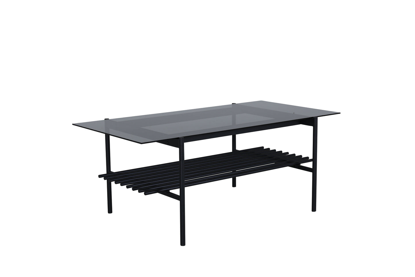 Von Staf Sofatisch aus Stahl und Rauchglas in Schwarz