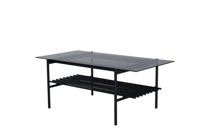 Von Staf Sofatisch aus Stahl und Rauchglas in Schwarz