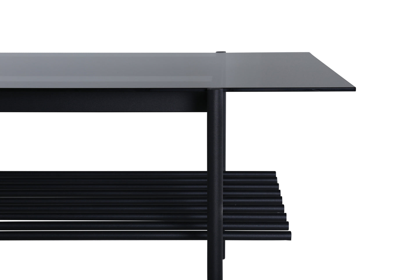 Von Staf Sofatisch aus Stahl und Rauchglas in Schwarz