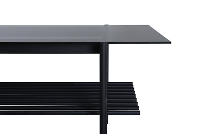 Von Staf Sofatisch aus Stahl und Rauchglas in Schwarz