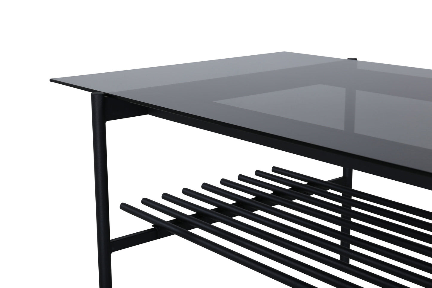 Von Staf Sofatisch aus Stahl und Rauchglas in Schwarz